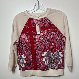 Anthropologie Tiny Paisley Cropped top Small